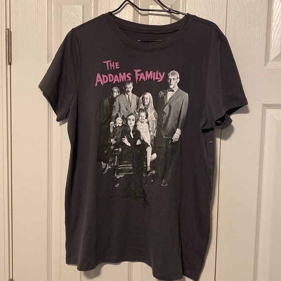 torrid Tops - Torrid X Licensed Adams Family Vintage Black Crew Neck Graphic Tee!